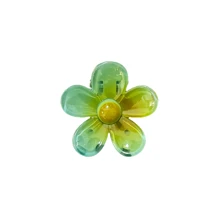 1 Stück/6 Stück blumenmusterhafte, süße und elegante Haarklammern aus buntem ABS-Kunststoff für Frauen, Candy-farbene Haraccessoires wie Haarklammern, Haarklammern, Haarklammern, Haarklemmen, Haarklammern