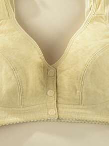 4PCS Front Buckle Simple Elastic Camisole Bra For Women Skin-Friendly And Comfortable New Seamless Technology Without Steel Ring Underwear - 多色2 - 查看 7