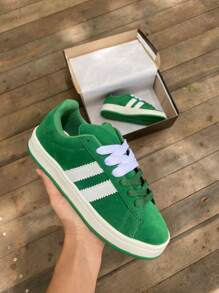 Men's Adult Casual Sports Skate Style 2 Lace-Up Sneakers - 綠色的 - 查看 2