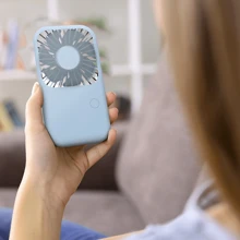 Mini ventilador de mano con batería, ventilador personal portátil pequeño, ajustable de velocidad, recargable por USB, diseño lindo, ventilador potente para pestañas, para uso en el hogar, oficina, coche, exterior, viajes, verano, playa