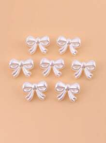 20 pièces Perles acryliques 3D à gros trou à la mode en ABS pour collier, bracelet, vêtements, chaussures, bijoux, accessoires DIY - Arc - Voir 11