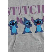 Disney Lilo & Stitch Mens Stitch Triple Hoodie (Sport Heather)