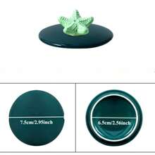 新款自创通用陶瓷海星盖玻璃盖茶杯盖大口径陶瓷杯防尘盖耐高温陶瓷杯盖 - 彩色 - 查看 24