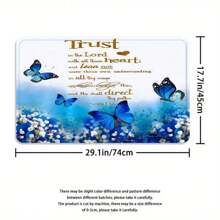 4PCs Flowers With Butterfly Curtain Shower Curtain Decoration, Beautiful Housewarming Gift Modern Home Decoration, Waterproof Shower Curtain And Toilet Floor Mat Three-Piece Set Comes With 12 Shower Curtain Hooks Bathroom Decor Fall Decor Bathroom Accessories Back To School