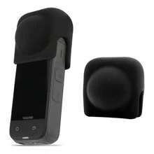Anti-Scratch Lens Cap Protective Cover Silicone Dustproof Case For Insta360 X5 X4 X3 Action Camera Accessories - Black - View 1