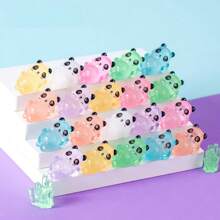 5/10/20pcs Mini Glow-In-The-Dark Panda Resin Figurines, Miniature Toys, Luminous Small Animals, Suitable For Holiday Gifts, Stocking Stuffers, Party Favors, Pranks, Landscape Garden Decor - Multicolor - View 9