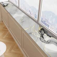 1 st. Elegante Marmeren Patroon Vensterbank Waterdicht En Vuilafstotend Pad, Met Zachte Rubberen Achterkant Voor Antislip En Absorberend, Gemaakt Van Diatomiet Materiaal, Multifunctioneel En Trimbaar, Praktische Woondecoratie, Vakantie/Housewarming Cadeau