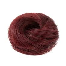 Messy Bun Hair Piece Curly Hair Bun Extensions With Straight Tails Hair Scrunchies Ponytail Hairpieces For Women