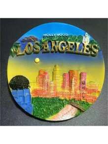 1pc Metal Country Fridge Magnet, Travel Souvenir Personalized Refrigerator Magnet, Statue Of Liberty Design For Home Decor