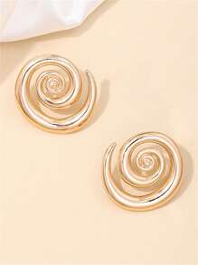 Huge Tomato 1 Pair Of Statement Spiral Earrings With S925 Sterling Silver Pin | Geometric Drop Stud Earrings Retro | Vintage Boho Twisted Dangle Drop Earrings For Women Girls Gift