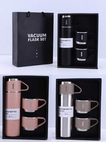 3 chiếc/1 bộ cốc giữ nhiệt bằng thép không gỉ, có hộp quà tặng, bình nước cách nhiệt chống rò rỉ hai lớp, giữ đồ uống nóng và lạnh trong nhiều giờ, thích hợp cho đạp xe, du lịch ba lô, văn phòng hoặc ô tô, trường học, tiệc tùng, cắm trại - Nhiều màu - Xem 13