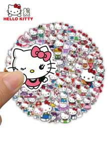 Sanrio 50/100pcs Sanrio Hello Kitty Cute Cartoon Waterpoof Stickers