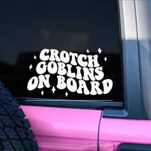 Crotch Goblins On Board Decal- Funny Car Decal, Car Window Decal Sticker, Car Decals, Car Decal, Cute Decal, Car Decals For Women