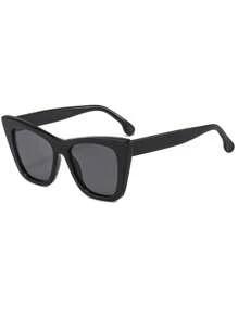 1pc Women's Fashion Fashion Glasses, 2025 New Oversized Cat Eye Frame, Suitable For Summer Beach, Campfires, Parties, Vintage & , Lightweight Luxury, For Sunning, Fishing, Driving, Cycling, Travel, Fashion Outfit, Stage Performance