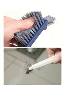 1件装浴室清洁刷缝隙刷二合一小夹毛窗户清洁刷厨房多功能缝隙刷清洁工具清洁用品 - 彩色 - 查看 6