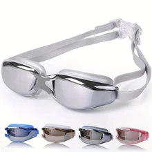 Anti-Beschlag-Schwimmbrille mit transparenter Sicht und wasserdichter Ausführung, einstellbarer Riemen, bequemer Sitz für Training & Freizeit, für Herren & Damen - Verschiedenfarbig - Übersicht 6