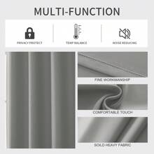 Ystyle Curtains Set Of 2, Thermal Curtain Cold Protection, Outdoor Curtain Weatherproof With Eyelets, Blackout Curtain, Opaque Curtains, Curtains Living Room, Thermal Curtain Heat Protection - 淺灰色 - 查看 5
