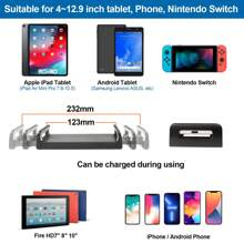 PEYOU Support de tablette pour support de support, support iPad rotatif à 360 degrés avec acier au carbone robuste, support Kindle pour téléphone/M-Switch ou autres appareils de 4,6" à 12,9"