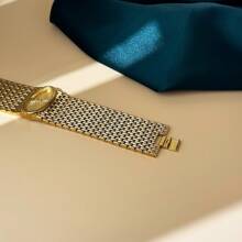 DAYAND NIGHT Brand 2025 New Women's Party Fashion Wrist Watch, Gold Luxury Elegant Quartz Watch, Suitable For Party, Banquet Or Daily Wear. A Perfect Choice For Valentine's Day Gift, Anniversary Gift Or Birthday Gift. Two Colors: Gold Case With Gold Dial, And Gold Case With White Dial - 金色 - 查看 5