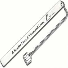 Marcador de livro de aço inoxidável - Presente ideal para amantes de livros e leitoras | Perfeito para aniversários, Dia dos Namorados e Natal, presentes para amantes de livros, marcador de livro, material escolar, volta às aulas