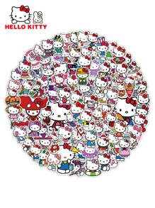 Sanrio 50/100pcs Sanrio Hello Kitty Cute Cartoon Waterpoof Stickers