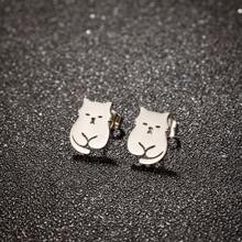 12 pares de sencillos pendientes con diseños de mascotas, pendientes de acero inoxidable con diseños de gatos y perros, joyería mixta para uso diario y como regalo
