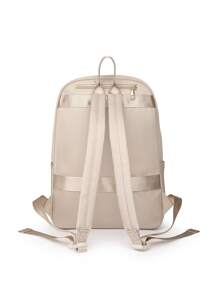 Women's Large Capacity Shoulder Bag With Top Handle And Backpack Function, School Backpack - Beige - View 7