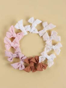 Set de 12 accesorios para el cabello para bebé, un set completo de lazos y pasadores para el cabello, adecuado para uso diario - Multicolor - Ver 3