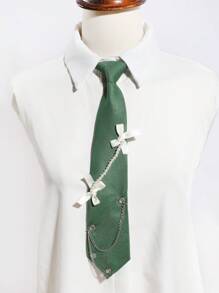 1 pieza Collar gargantilla elegante con cadena de perlas falsas y decoración de mariposa, color rosa/azul, adecuado para fiesta, regalo, escuela, camisa, atuendo de vacaciones