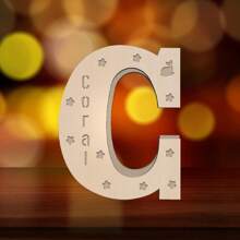 1 Piece, Custom Name Letter Night Light, 11 Inch Creative Luminous A-Z Letter Light, Big Hair Letter Logo LED Sign Number Sign, Suitable For Night Light Home, Bar, Christmas Light, Birthday, Party, Wedding, Decorative Digital Shape Light