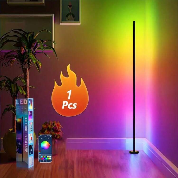 AMILL 1/2pcs Smart RGB LED Floor Lights With Music Sync,App ,USB Powered Multi-Color Mood Lighting For Living Room,Gaming Room,Parties,And Events,Lights For Living Room - ánh sáng đa sắc - Xem 10