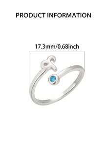 S925 Sterling Silver Toe Ring Twelve Constellation Ring Adjustable Plating 14K Platinum Ring Toe Ring Single Ring For Women Girls Gift Foot Rings