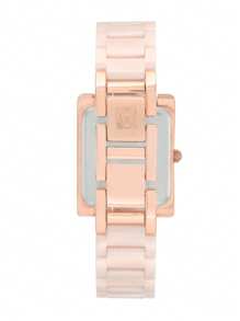 Anne Klein Women's Ceramic Quartz Bracelet Watch With Light Pink Mother-Of-Pearl Dial And Adjustable Link Bracelet Rectangular Rose Gold-Tone Case For Ladies,AK/2952LPRG - Light Pink - View 7