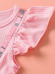 Baby Girl Sweet Bowknot Plaid Printed Suspender Style Cap Sleeve Dress, Spring/Summer