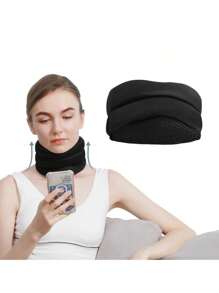1pc Outdoor Fitness Sports 3-Section Breathable Neck Support Brace, Foamculli Neck Shoulder Protector Neck Wrap Support, Fashionable Spring/Summer Sports Protection Gym Accessories