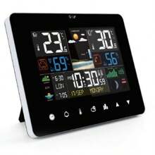 Wireless Weather Station Digital Thermometer Indoor Outdoor Weather Clock Sensor - 黑色 - 查看 11