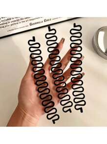 DIY Braiding Tools Fishbone Braiding Styling Tools Magic Curls Styling Hair Accessories - Black - View 8