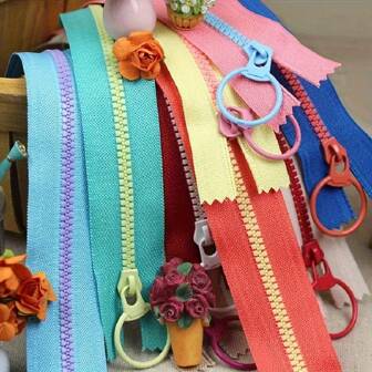 1/5/10 Pieces Random Color Clothing Self-Locking Nylon Zipper Suitable For DIY Sewing Or Mending Clothes, Suitable For Clothing And Down Jackets