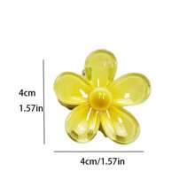 1 Stück/6 Stück blumenmusterhafte, süße und elegante Haarklammern aus buntem ABS-Kunststoff für Frauen, Candy-farbene Haraccessoires wie Haarklammern, Haarklammern, Haarklammern, Haarklemmen, Haarklammern
