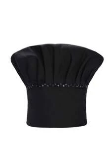Individuell bedruckter kreativer Kochmütze mit Logo/Namen, weiße Bäckermütze für Cake Shops, Hotelpersonal, plissierter pilzförmiger Kochmütze