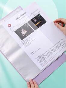 Customizable Horizontal A4 Folder, Student Test Paper Folder With Transparent Multi-Layer Storage, A5 Office Document Folder, Large Capacity - Multicolor - View 3