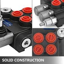 Hydraulic Directional Control Valve 3 Spool Double Acting 11 GPM Hydraulic Valve 3600 PSI 2 Spool Joystick Control Valve For Tractors Loaders Tanks - 2 cuộn - Xem 2