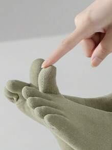 3 pares de cómodas medias de dedo con rayas - Medias hasta el tobillo para mujer de otoño - Suaves, transpirables, cómodas, sencillas, elementos esenciales de calzado con estilo