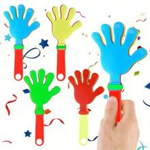 4 件/套大、中、小厚拍板 - 适用于体育赛事、节日、复活节、万圣节和圣诞节 - 塑料拍板，适合啦啦队 - 混色 - 查看 10