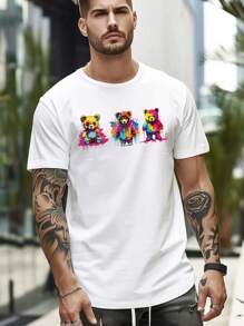 12 Paquetes de Parches de Oso Estilo Hip-Hop para Planchar, Multicolor Parches Termo-Adhesivos DTF para Decoración de Ropa DIY - mezcla - Ver 5