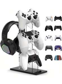 1pc Universal Acrylic Detachable Hanging Rack, Transparent Display Stand Compatible With Switch Game Controller/Electronics/Consumer Electronics/PS Game Console/Holder - Multicolor - View 2
