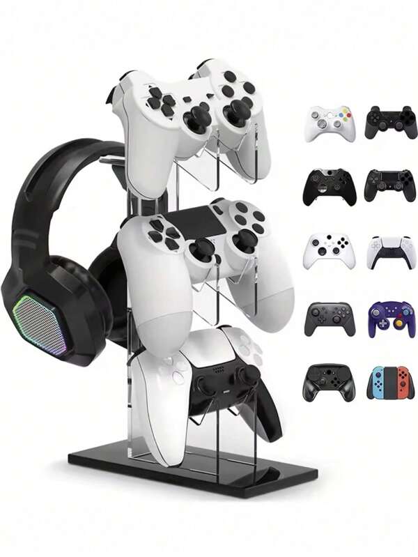 1pc Universal Acrylic Holder Rack, Detachable Display Stand Compatible With PS4/Switch Game Controller, Headphones