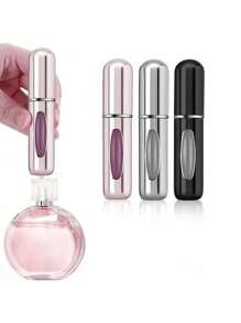 1 pieza / 5 piezas Botella recargable portátil para perfume de viaje, Atomizador de tamaño de viaje de 5ml, Recipiente de bolsillo para perfume para llevar, Botellas de spray para viajar, Botella de perfume