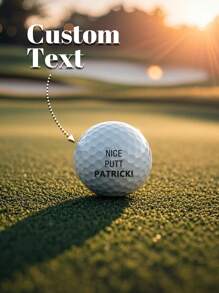 1pc Custom Text Golf Ball - Personalized Golf Balls With Your Text | Unique & Memorable Gifts For Golf Enthusiasts, Golf Lover Gift | Perfect Memory Reel Gifts For Dad, Boyfriend, Family, Friends | Best For Birthdays, New Year, Valentine's Day, Mother's Day, Father's Day, Celebrations, Gift For Him, Gift For Her - Custom Text - View 5