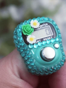 1-6颗念珠计数器，运动计数工具，带重置功能的编号念珠计数器，5位数字显示 - 彩色 - 查看 6